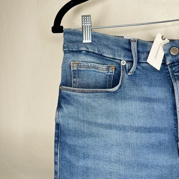 NWT Anthropologie Good American Good Waist High Rise Palazzo Wide Leg Jeans 32 - Picture 5 of 14